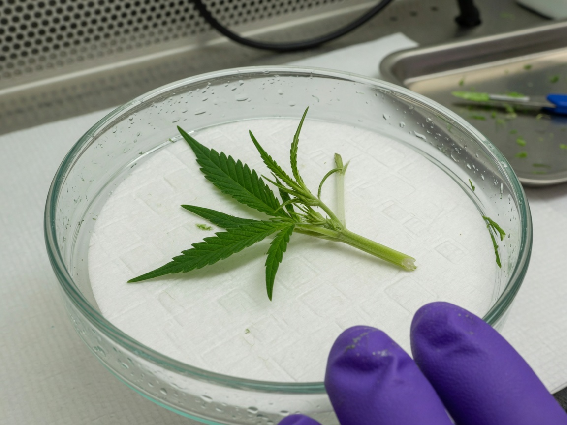 Cannabis nodal explant